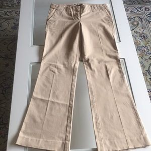 Theory Tan trousers- like new! Tiny blemish